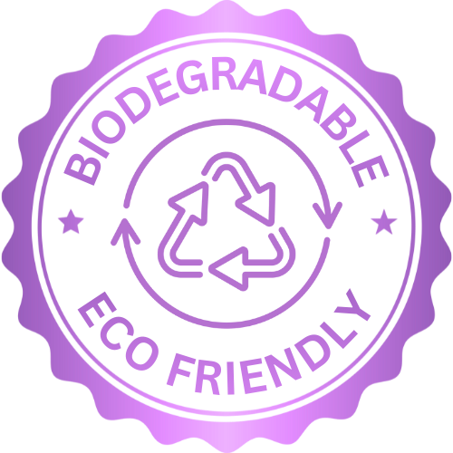 Biodegradable and eco-friendly icon with recycling symbol